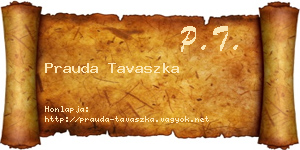 Prauda Tavaszka névjegykártya